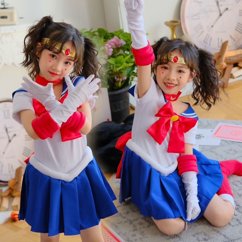 水氷月 cos 女子ドレス 美少女戦士 月野うさぎ セーラー服 子供服 ハロウィン 子供 衣装ショー 水氷月 cos 女子ドレス 美少女戦士 月野うさぎ セーラー服 子供服 ハロウィン 子供 衣装ショー