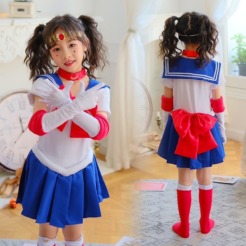 水氷月 cos 女子ドレス 美少女戦士 月野うさぎ セーラー服 子供服 ハロウィン 子供 衣装ショー 水氷月 cos 女子ドレス 美少女戦士 月野うさぎ セーラー服 子供服 ハロウィン 子供 衣装ショー