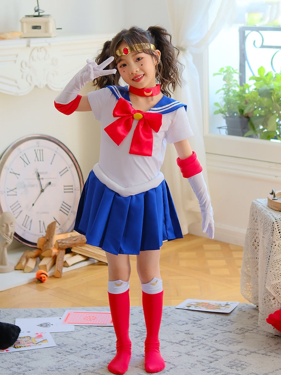水氷月 cos 女子ドレス 美少女戦士 月野うさぎ セーラー服 子供服 ハロウィン 子供 衣装ショー 水氷月 cos 女子ドレス 美少女戦士 月野うさぎ セーラー服 子供服 ハロウィン 子供 衣装ショー