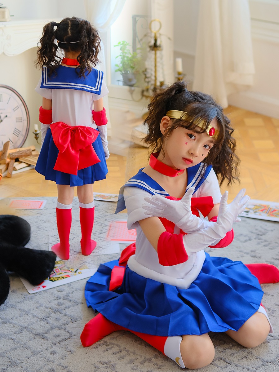 水氷月 cos 女子ドレス 美少女戦士 月野うさぎ セーラー服 子供服 ハロウィン 子供 衣装ショー 水氷月 cos 女子ドレス 美少女戦士 月野うさぎ セーラー服 子供服 ハロウィン 子供 衣装ショー