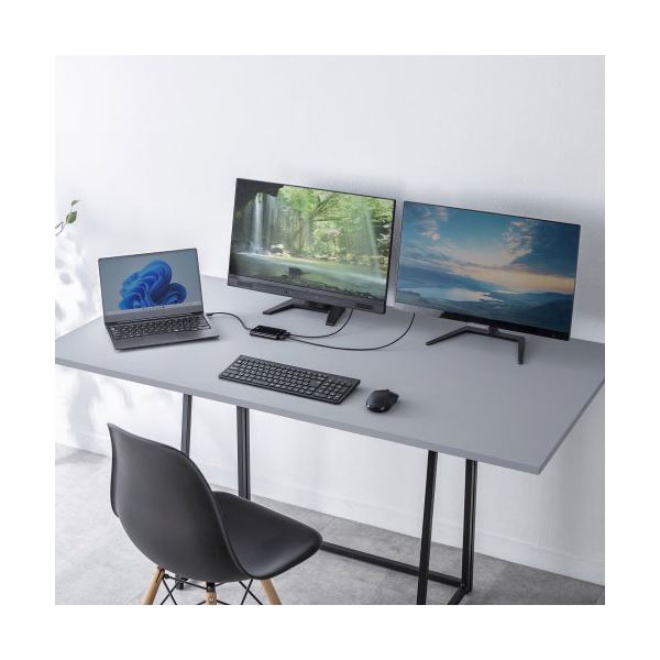 サンワサプライ USB-HDMIディスプレイアダプタ 4K対応 2画面出力 USB-CVU3HD5