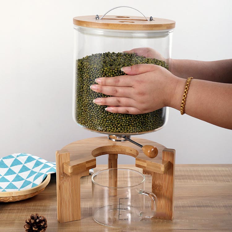 人気 防湿 おしゃれ 米びつ ふた付き 収納ジャー 7.5L シーリング SNS話題 保存 5L 防塵 収納容器 米びつ ガラスシリアルディスペンサー 収納ジャー セット 気密 キッチン 米びつ 収納