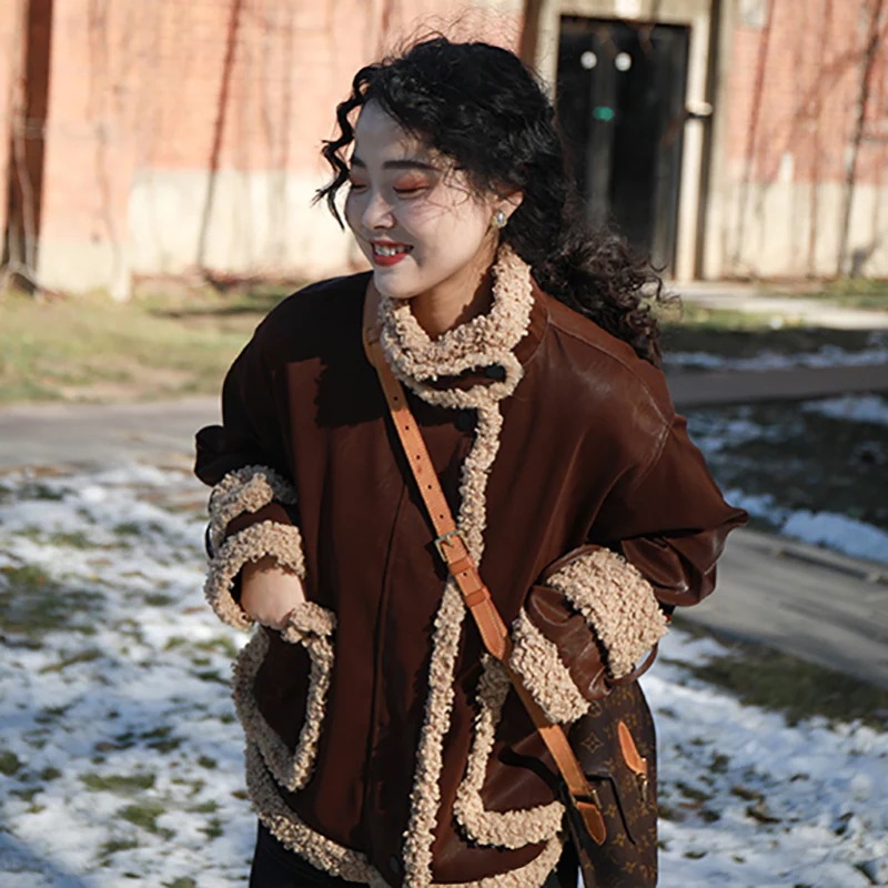 ムートンジャケット コーヒー色 ムートン PU 中綿コート ライダースジャケット レディース 毛皮コート 切り替え キルティングジャケット 秋冬 ファッション ムートンジャケット コーヒー色 ムートン PU 中綿コート ライダースジャケット レディース 毛皮コート 切り替え キルティングジャケット 秋冬 ファッション