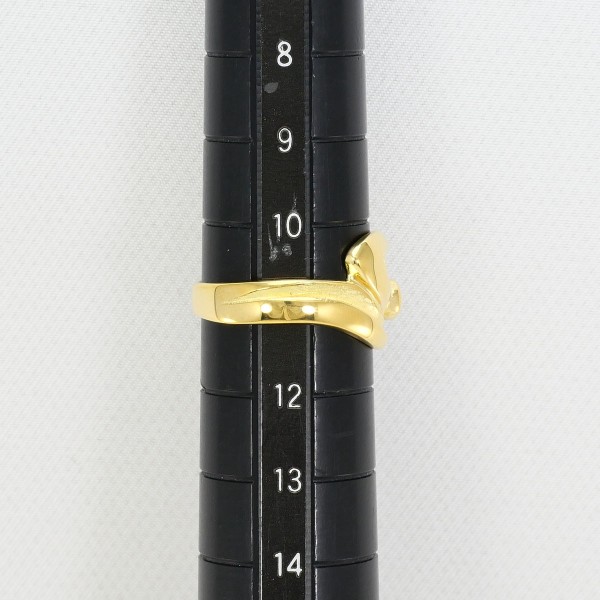 K18 18金 YG イエローゴールド リング 指輪 11号 ダイヤ ジュエリー 中古 K18 18金 YG イエローゴールド リング 指輪 11号 ダイヤ ジュエリー 中古