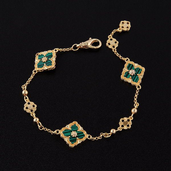 Qoo10] 欧米の新版布契拉提エナメル四葉草レトロ三