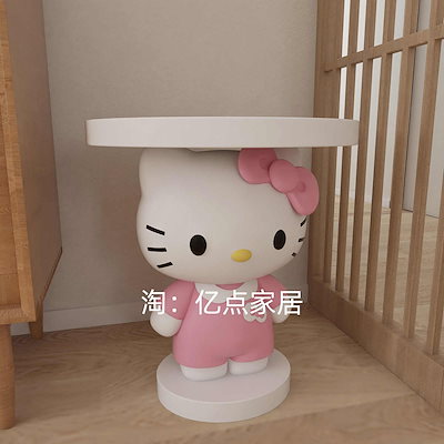 Qoo10] サンリオ キティちゃんナイトテーブル45cmぐらい : 家具