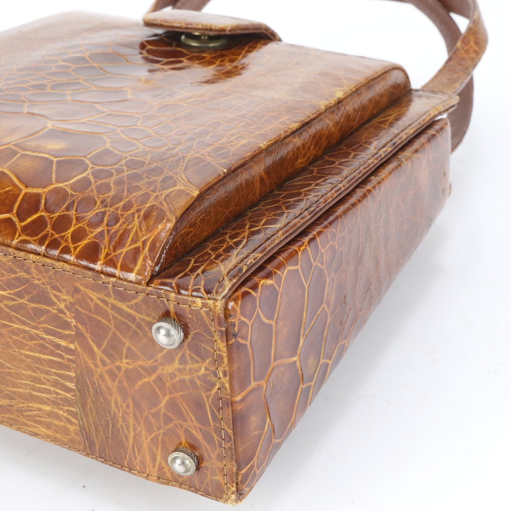 美品 希少 タートル トップハンドル レザー ハンドバッグ トート ブラウン 茶色 レディース RUE CQ9-3 中古 美品 希少 タートル トップハンドル レザー ハンドバッグ トート ブラウン 茶色 レディース RUE CQ9-3 中古