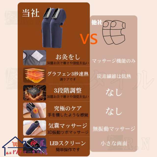 フットマッサージャー マッサージ器 足裹 ふくらはぎ 太もも 足 美脚 着脱簡単 充電式 多機能マッサージ機 気圧 加熱機能 ストレス解消 プレゼント 敬老の日101