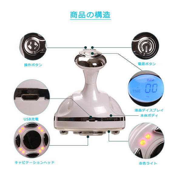 Qoo10] 超音波美顔器 ダイエットイオン導入マッサ