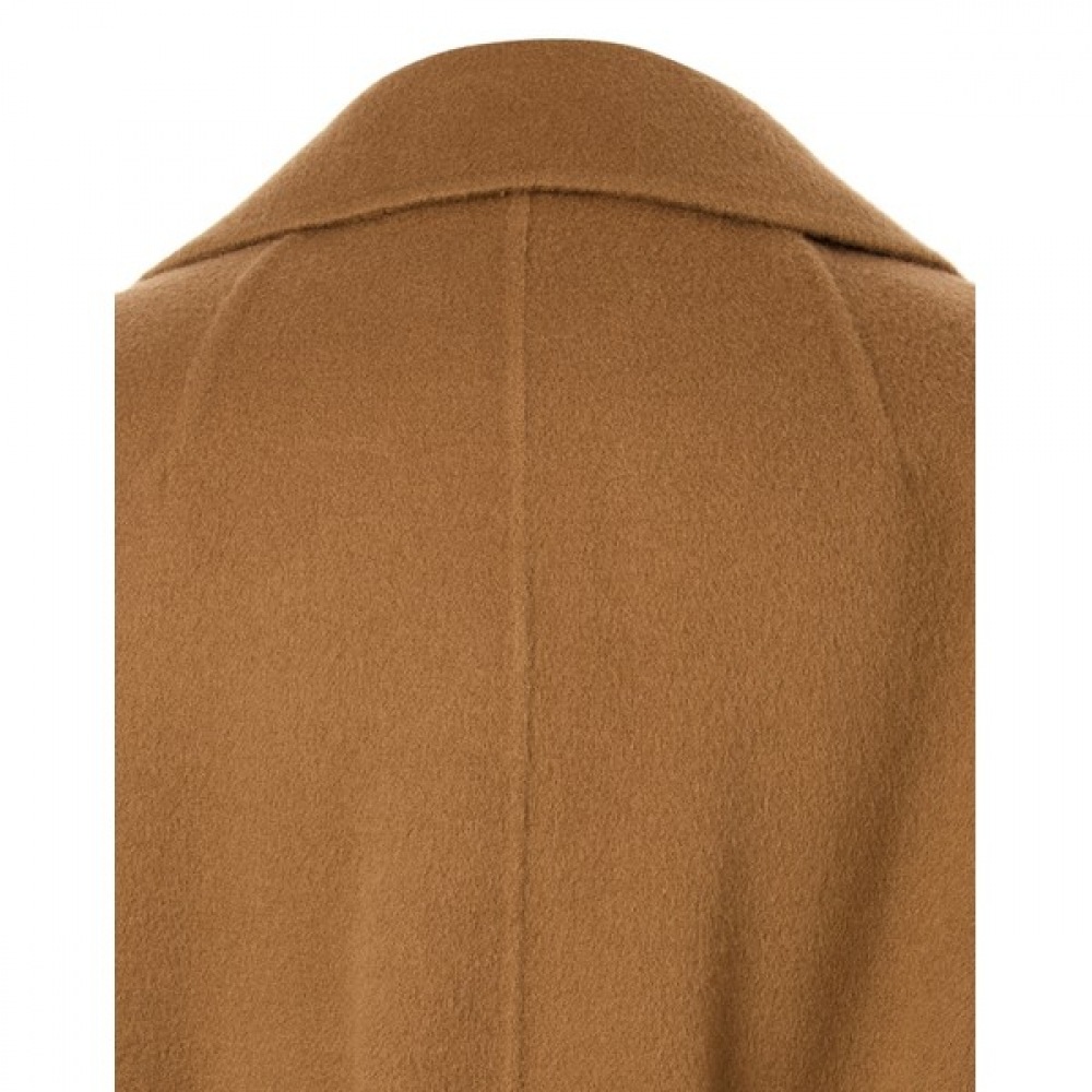 (ヘッジズレディース) 24FW ダブルボタンベルト付きハンドメイドコートキャメル HSCO4D0C2CM (ヘッジズレディース) 24FW ダブルボタンベルト付きハンドメイドコートキャメル HSCO4D0C2CM