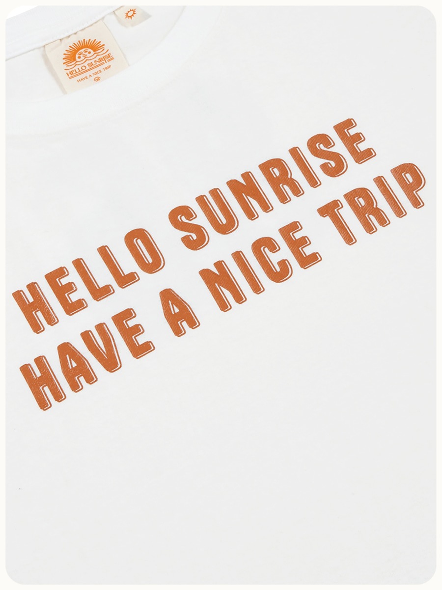 HELLO SUNRISE VTG Typo Logo Tee(W) White Tシャツ・カットソー