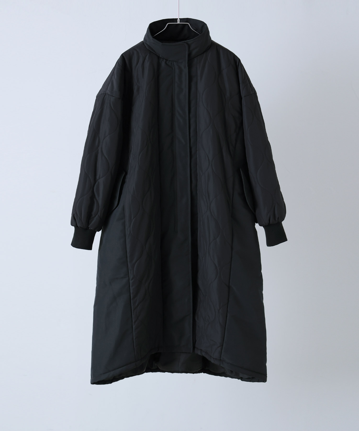 キルティング切替オフラインロングコート アウター コート ジャケット ロング キルティング 中綿 ビッグシルエット ハイネック スタンドネック ラウンドヘム Aライン オーバーサイズ ダウン風 キルティング切替オフラインロングコート アウター コート ジャケット ロング キルティング 中綿 ビッグシルエット ハイネック スタンドネック ラウンドヘム Aライン オーバーサイズ ダウン風