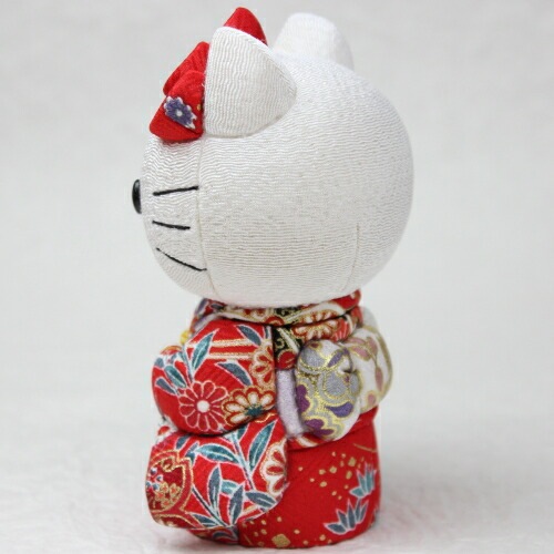 キティちゃん 招き猫 着物 柿沼人形 日本製 【沖縄不可】