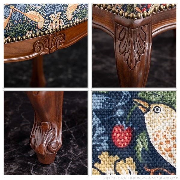 イタリア 家具 ヴェローナクラシック フットスツール 猫脚 輸入家具 アンティーク調 イタリア製