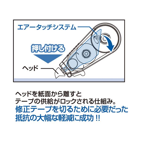 (まとめ) トンボ鉛筆 修正テープ モノエアー6mm幅×10m 青 CT-CA6 1セット（5個） (×10セット)
