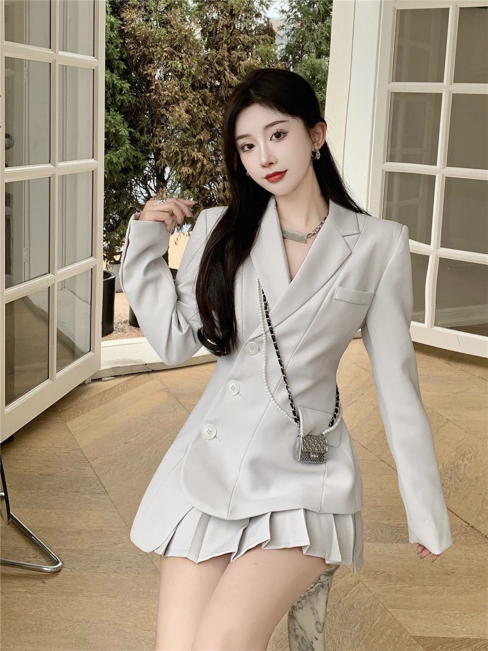 修身 着痩 2点セット レディース ファッション レディース レトロ カレッジ スーツジャケット レディース+ カレッジ 修身 着痩 2点セット レディース ファッション レディース レトロ カレッジ スーツジャケット レディース+ カレッジ