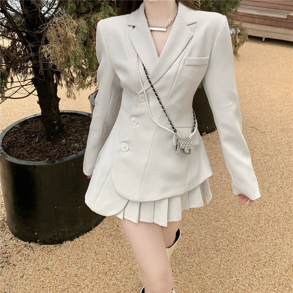 修身 着痩 2点セット レディース ファッション レディース レトロ カレッジ スーツジャケット レディース+ カレッジ 修身 着痩 2点セット レディース ファッション レディース レトロ カレッジ スーツジャケット レディース+ カレッジ