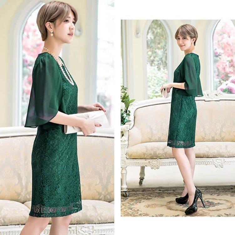 パーティードレスワンピース結婚式ドレスパーティー大きいサイズレース総レース二次会お呼ばれ服大人半袖長袖袖あり パーティードレスワンピース結婚式ドレスパーティー大きいサイズレース総レース二次会お呼ばれ服大人半袖長袖袖あり