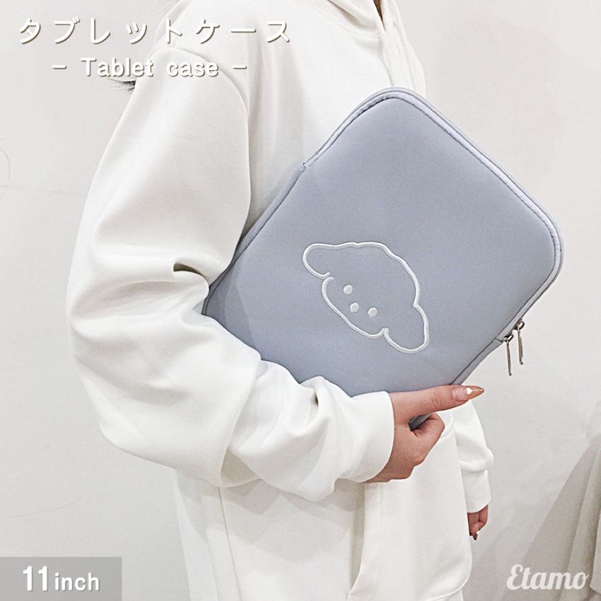 Qoo10] 11インチ いぬの縦型タブレットケース
