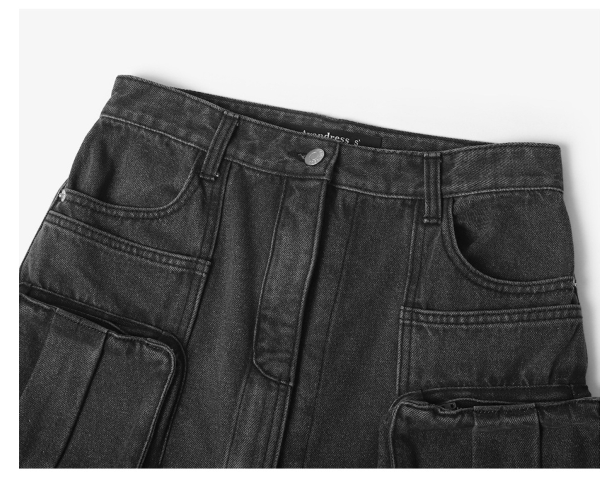 スカート AVANDRESS Evelyn Long Denim Skirt BLACK AD43SK18BK Evelyn Long Denim Skirt BLACK ロングスカート