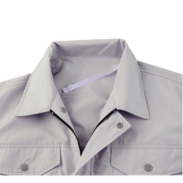 空調服 綿薄手長袖作業着 KU90550 [カラーモスグリーン： サイズLL] 服地のみ