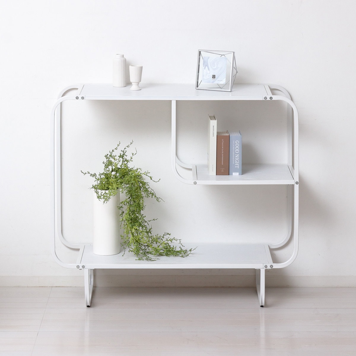 ディスプレイラック 幅91.5cm 3段 スチール 白木目 ラック 収納 ディスプレイ 間仕切 本棚 ホワイト オープンラック シェルフ 飾り棚 白 シンプル 角丸 三段 ディスプレイラック 幅91.5cm 3段 スチール 白木目 ラック 収納 ディスプレイ 間仕切 本棚 ホワイト オープンラック シェルフ 飾り棚 白 シンプル 角丸 三段