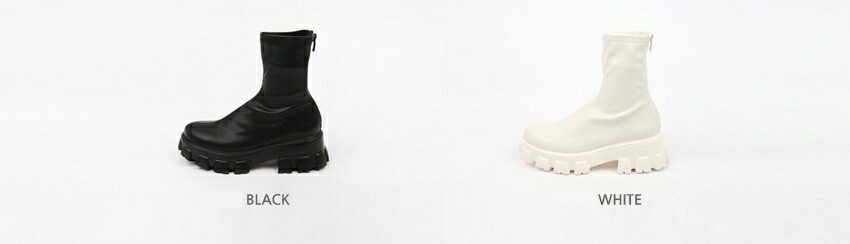 ショートブーツ ストレッチ バックジップ ダッドシューズ 厚底 ショートブーツ ストレッチ バックジップ ダッドシューズ 厚底