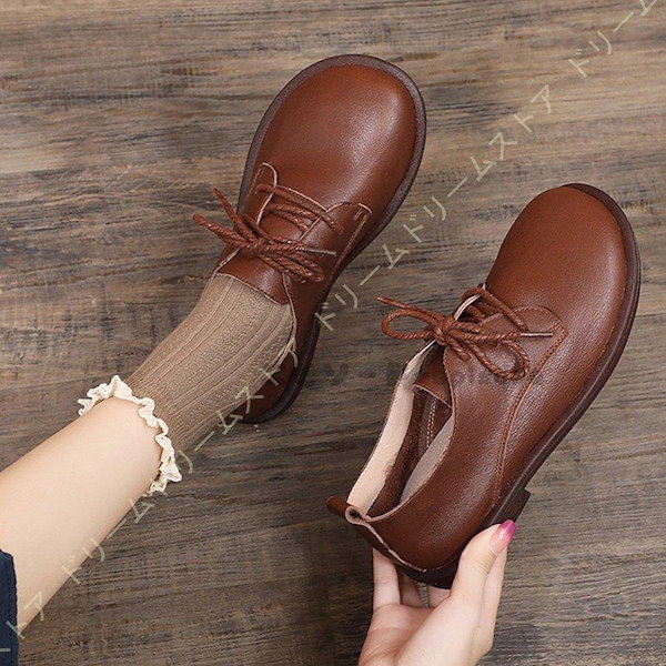 Qoo10] オックスフォード レディース 本革 太ヒ