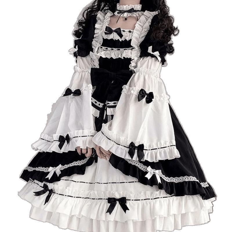 【急速発送】送.料.無.料.op取り外し可能な姫袖cla系 ロリータ ワンピース