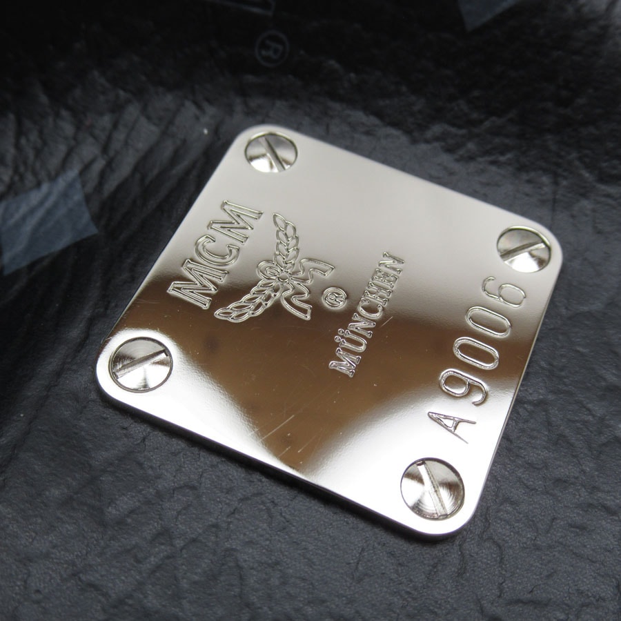 エム シー エム MCM 斜め掛けショルダーバッグ ハンドバッグ ヴィセトス ドローストロング 2Way PVC/レザー ブラック/グレー レディース w0472j