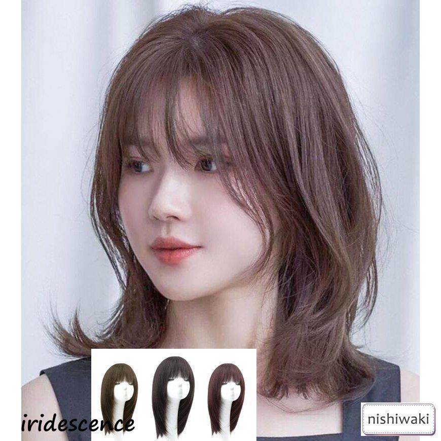 自然な人毛フルウィッグ レディース人毛ウィッグ ボブ ショート セミロング 女性 用 かつら デイリー イメチェン ファッションウィッグ 耐熱