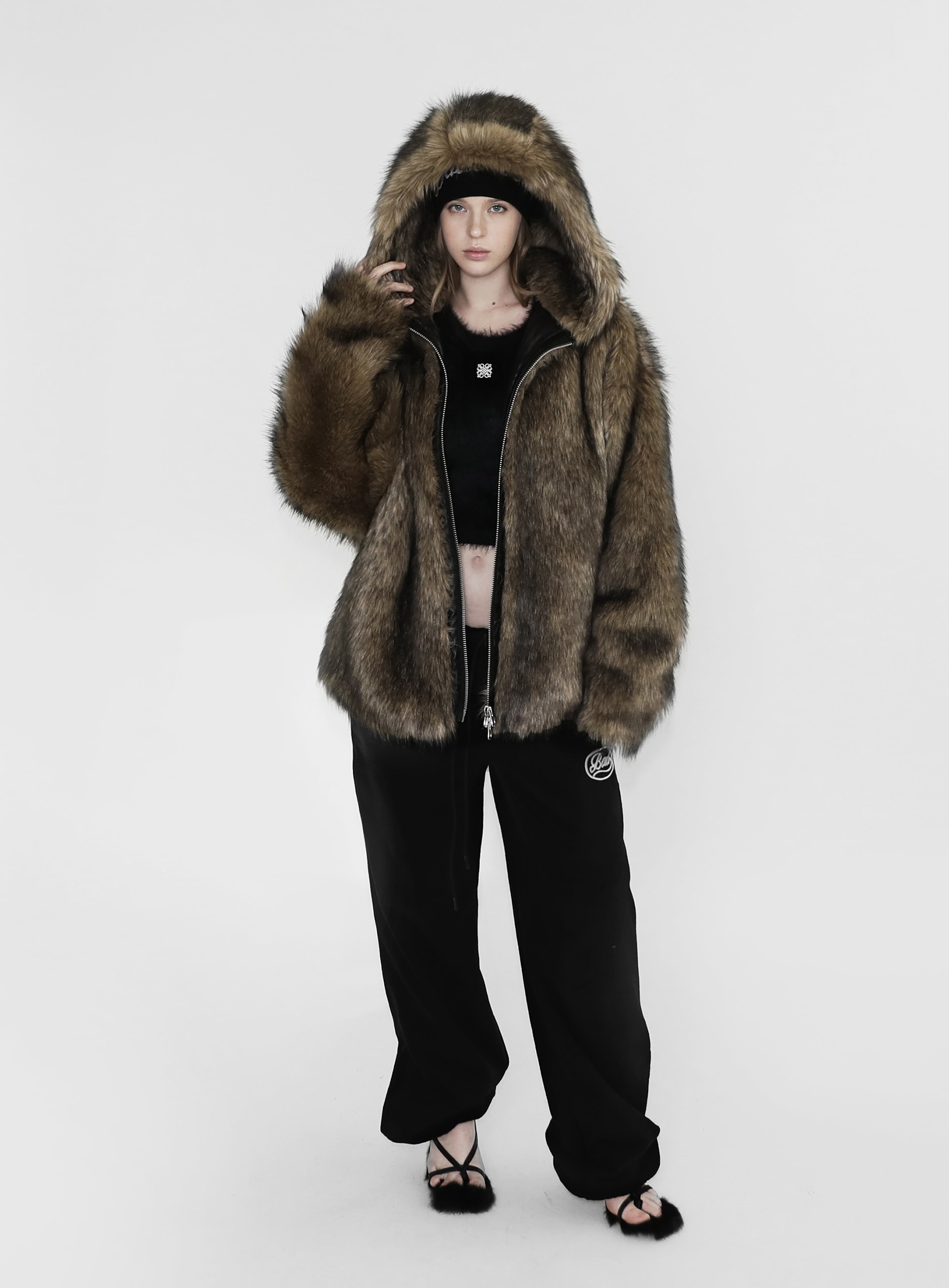 【BADBLOOD】 NADJA FUR JACKET : COYOTE 【BADBLOOD】 NADJA FUR JACKET : COYOTE
