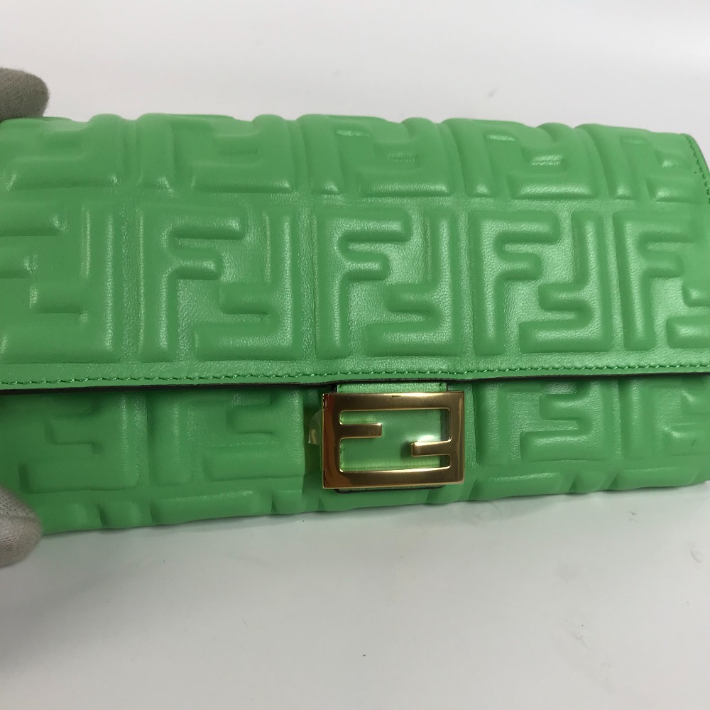 長財布 8M0251 バゲット コンチネンタル ズッカ フラップ 二つ折り ロングウォレット レザー グリーン