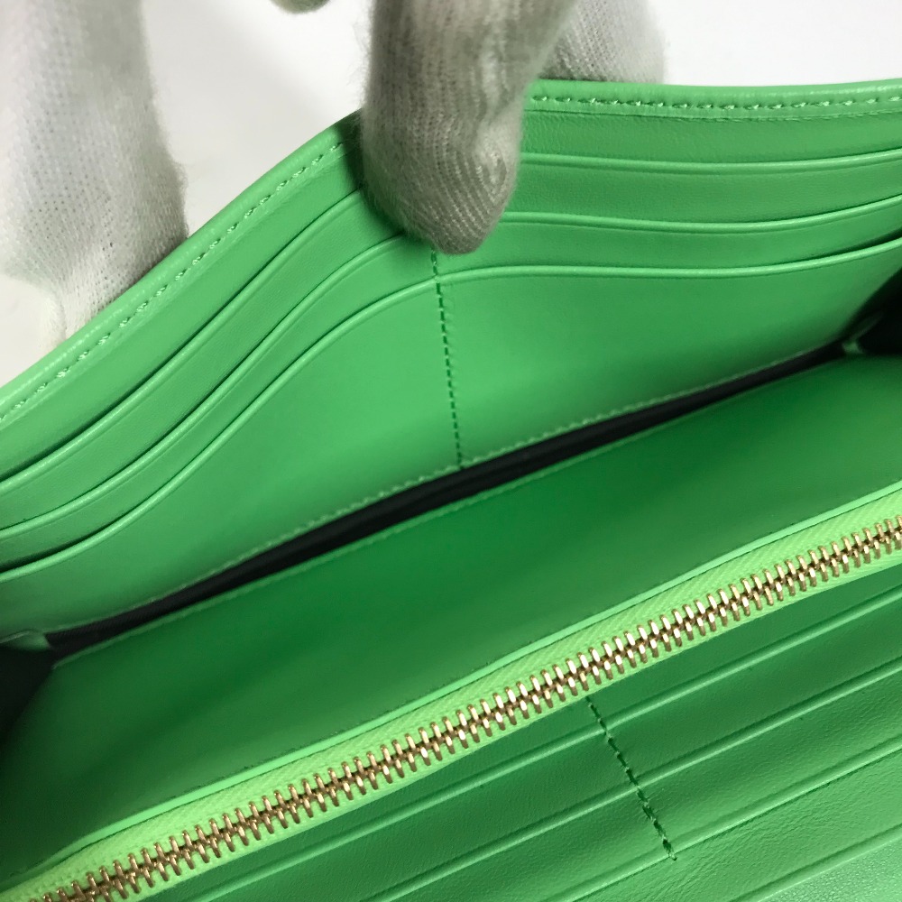 長財布 8M0251 バゲット コンチネンタル ズッカ フラップ 二つ折り ロングウォレット レザー グリーン