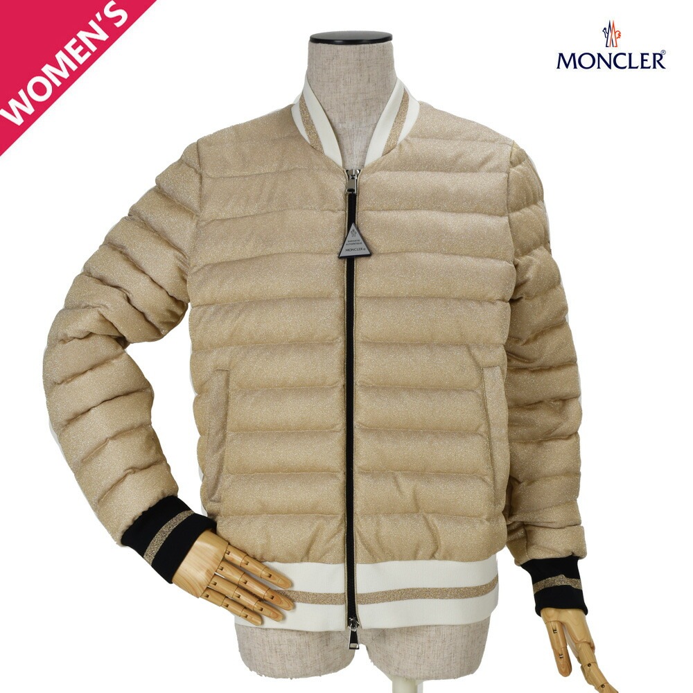 モンクレール ダウンジャケット レディース ボンバージャケット ブルゾン ゴールド MONCLER OR[1a12000-160]