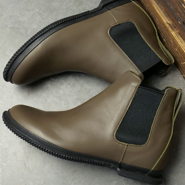 スピングル サイドゴアブーツ [SP1803-102] SP-1803 レディース 日本製 撥水レザー Khaki カーキ 正規取扱店