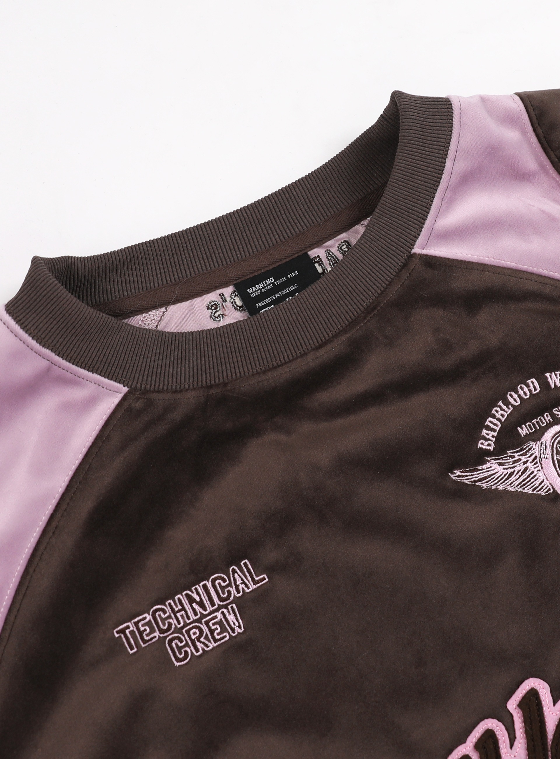 【BADBLOOD】 VINTAGE AUTO REPAIR SHOP VELVET LONG SLEEVE : MAGENTA