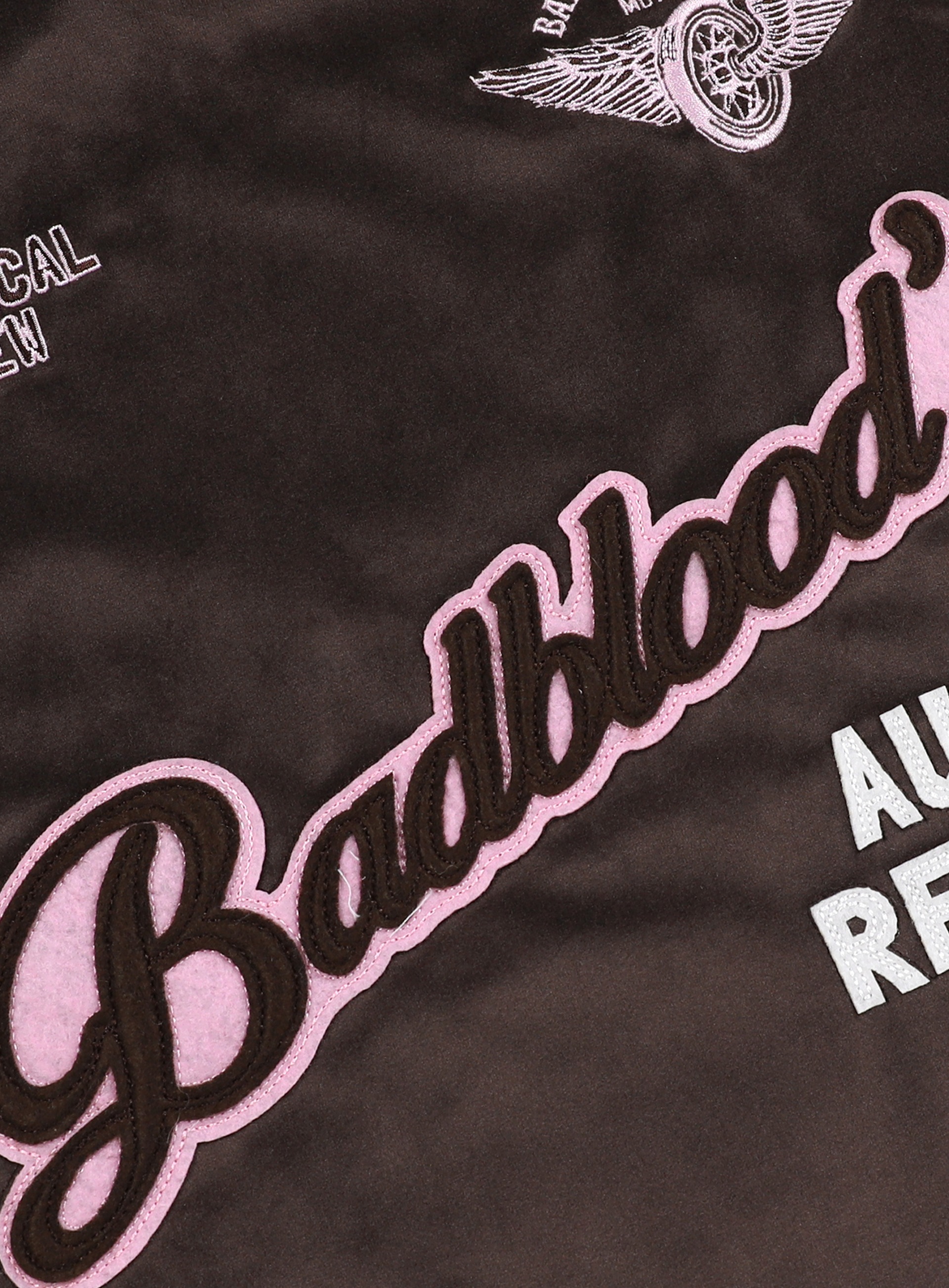 【BADBLOOD】 VINTAGE AUTO REPAIR SHOP VELVET LONG SLEEVE : MAGENTA