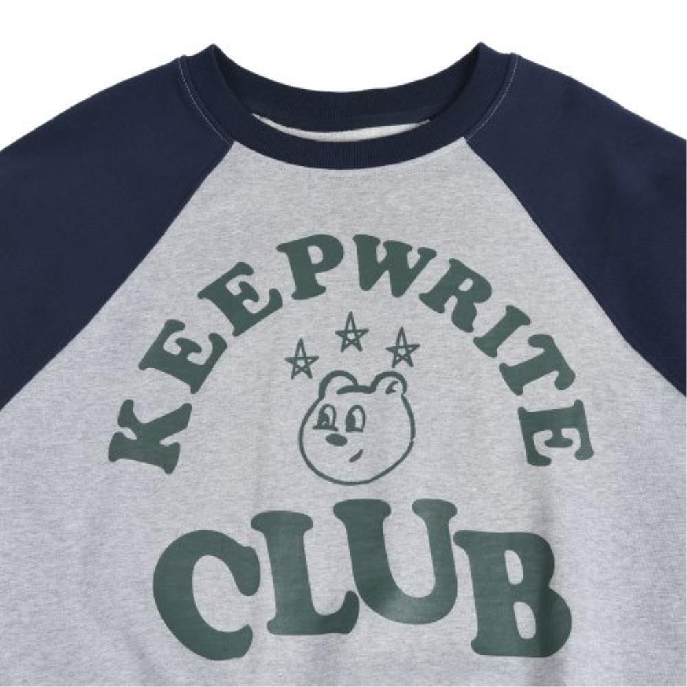 AEAE Keep Writing Club Raglan Sweatshirts NAVY A233USW05 AEAE Keep Writing Club Raglan Sweatshirts NAVY A233USW05