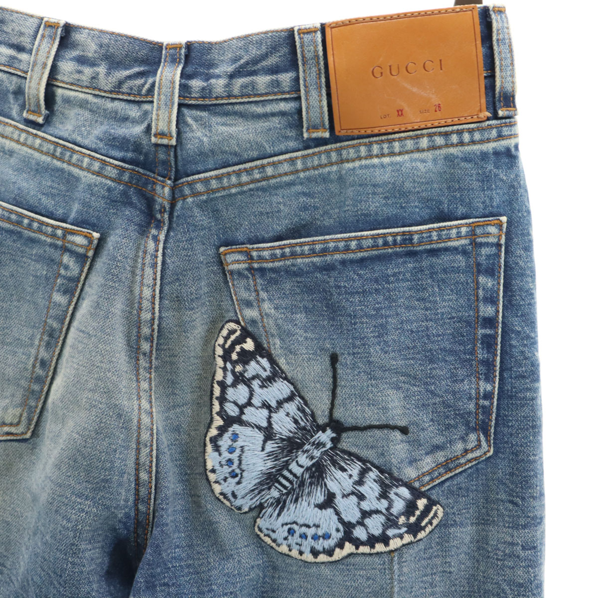 イタリア製 ダメージ加工 デニムパンツ 26 ブラック メンズ 古着