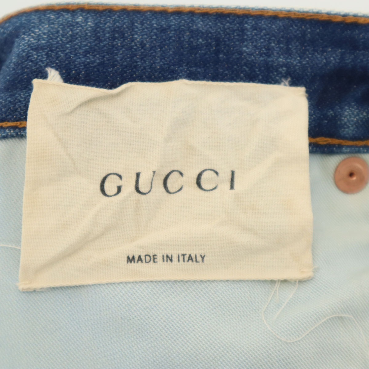 イタリア製 ダメージ加工 デニムパンツ 26 ブラック メンズ 古着