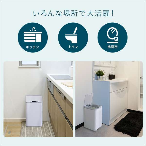 自動開閉 ゴミ箱 ダストボックス 縦開き 10L 電池式 インナーバスケット付き SMCO スモコ 新生活 引越し 家具 北海道 沖縄 離島はお届け不可 メーカー直送品 SMCO