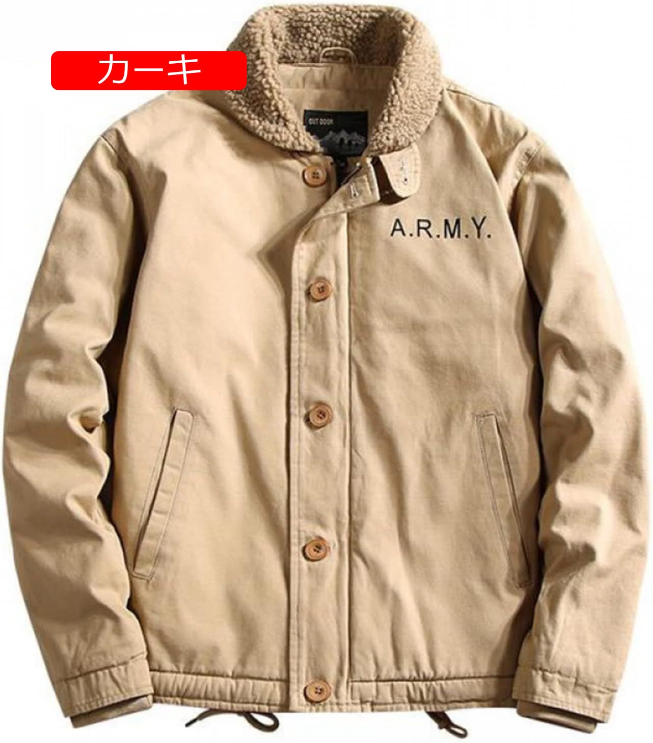 冬物 メンズ ボアジャケット 裏起毛 ボアフリース ミリタリージャケット 厚手 防寒着 保温アウター ワークウエア 作業着 カーゴジャケット 綿 ブルゾン 大きいサイズ ハイキング ライダース