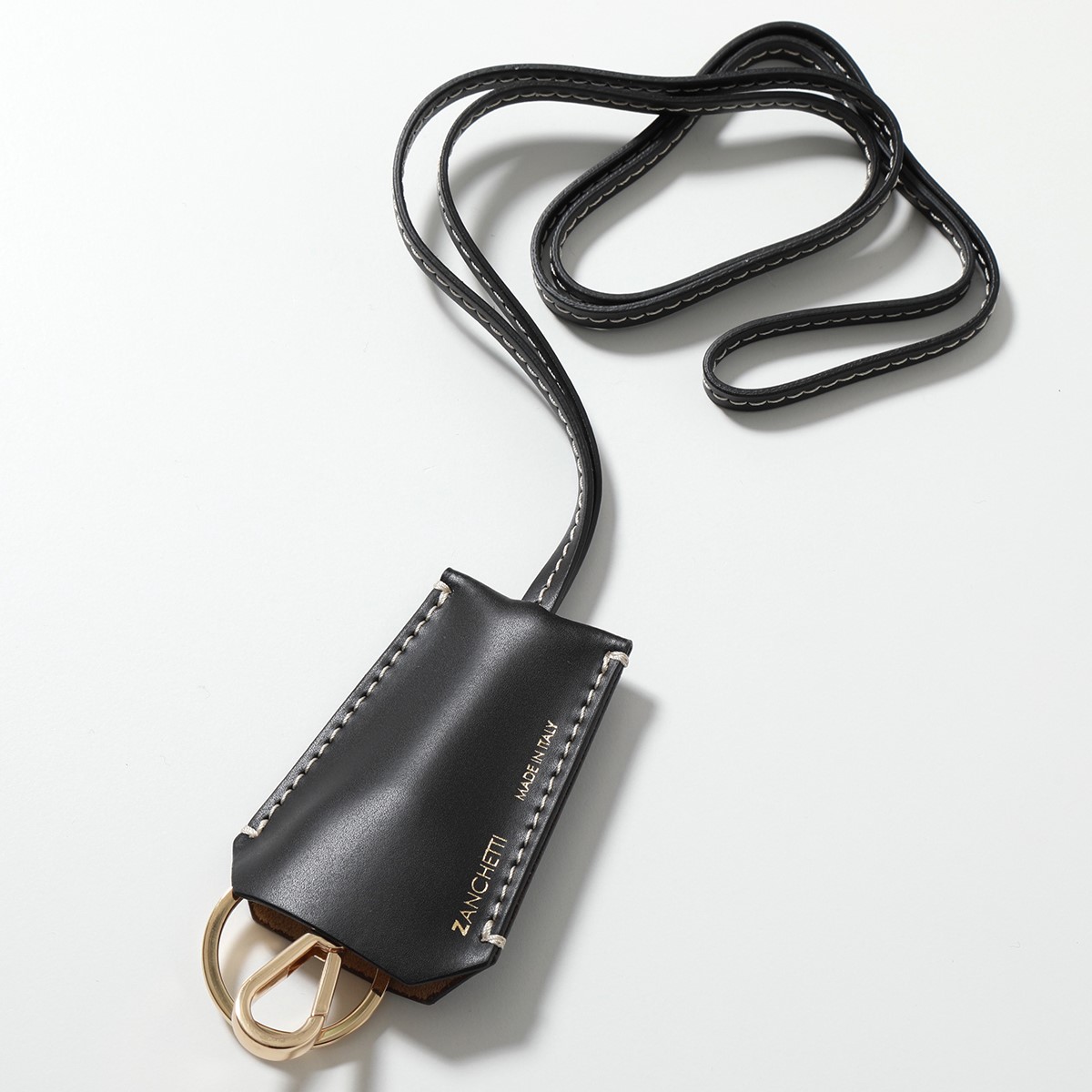 ZANCHETTI ザンケッティ キーリング KEY RING KRI 720 レディース ネックストラップ レザー ロゴ カラー2色 mdprevattcaulkingandwaterproofing.com