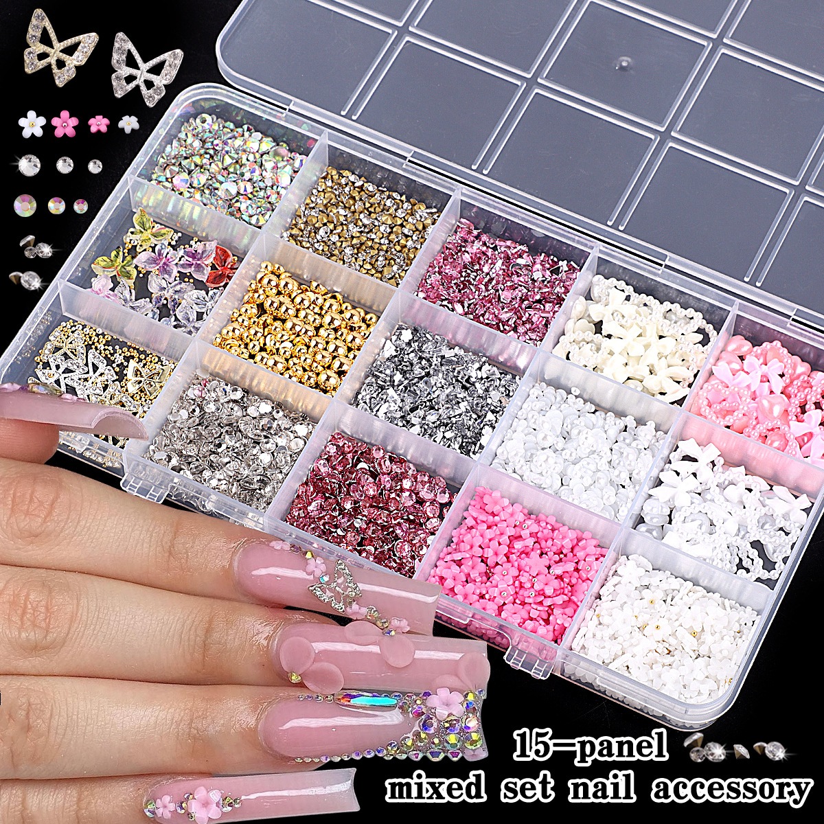 【1点ご購入 で10点プレゼントいたします】カラー立体ソフト彫刻氷晶百合花リボン装飾パーツセット