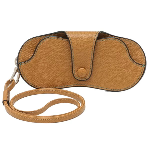 Qoo10] ヴァレクストラ メガネケース ストラップ付き ブラウン