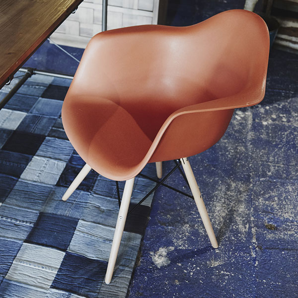 アームチェア イームズチェアー 椅子 座面高46cm 同色2脚セット