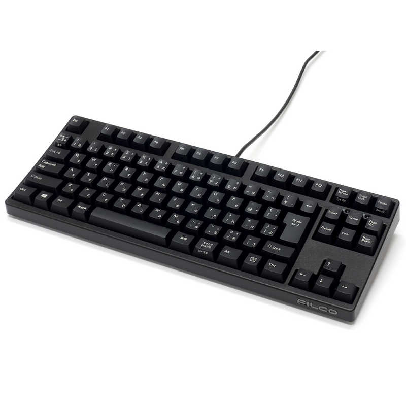 FILCO　キーボード Majestouch ＋ テンキーレス(日本語かなあり・静音赤軸) ［有線 /PS/2・USB］ マットブラック　FKBN91MPS/JMBH