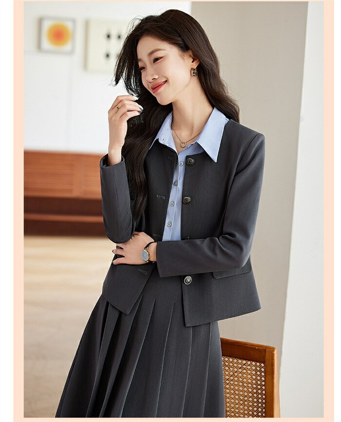 スーツ セットアップ スカートスーツ レディース スーツ フォーマル プリーツスカート&テーラードジャケット ゆったり ロングスカート 2点セット 長袖 エレガント 通勤 OL 女性 オフィス 事務所 スーツ セットアップ スカートスーツ レディース スーツ フォーマル プリーツスカート&テーラードジャケット ゆったり ロングスカート 2点セット 長袖 エレガント 通勤 OL 女性 オフィス 事務所