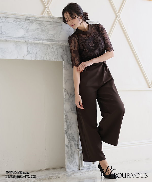 スーツ・フォーマル・ドレス Frilled highwaist wide pants Amazon | [DressStar] パーティードレス ジャンプスーツ パンツ